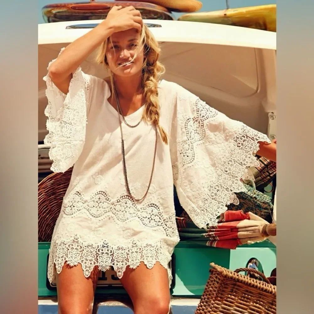 Anthropologie Eberjey Embroidered Castaway Coverup